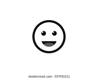 Smile icon vector illustration on white background