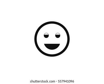 Smile icon vector illustration on white background