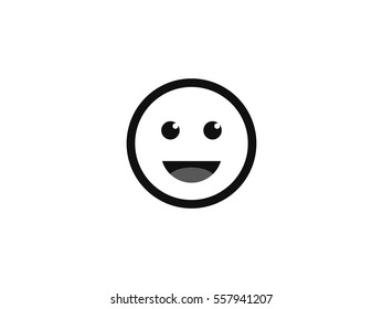 Smile icon vector illustration on white background