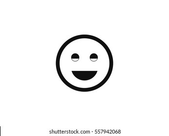 Smile icon vector illustration on white background