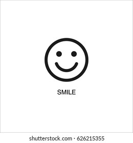 Smile icon vector illustration on white background