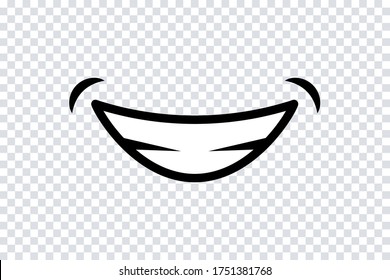 Smile icon. Vector isolated illustration. Emoji smile shape vector design. Abstract illustration on transparent background. Vector poster. EPS 10