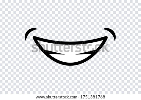 Smile icon. Vector isolated illustration. Emoji smile shape vector design. Abstract illustration on transparent background. Vector poster. EPS 10