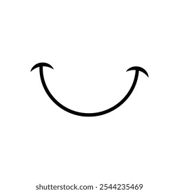 Smile icon vector. Laughter illustration sign. Fun symbol. Happiness logo.