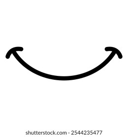 Smile icon vector. Laughter illustration sign. Fun symbol. Happiness logo.