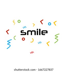 smile icon vector, letering design, vector ilustration