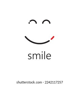 Smile icon. Vector logo of a smile or expression of happiness.