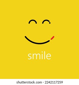 Smile icon. Vector logo of a smile or expression of happiness.