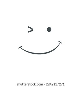 Smile icon. Vector logo of a smile or expression of happiness.