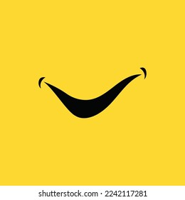 Smile icon. Vector logo of a smile or expression of happiness.
