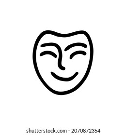 smile icon in vector. Logotype - Doodle