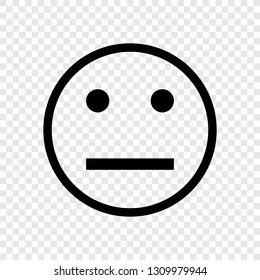 Smile icon vector on transprent grid