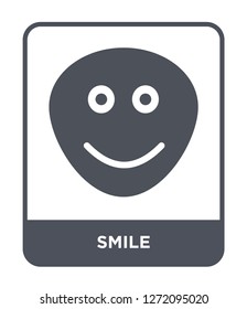 smile icon vector on white background, smile trendy filled icons from Emotions collection, smile simple element illustration
