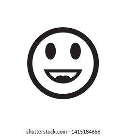 smile icon. vector on white background