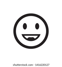 smile icon. vector on white background