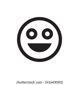 smile icon. vector on white background