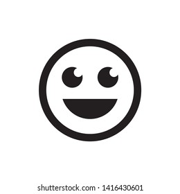 smile icon. vector on white background