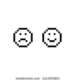 smile icon vector pixel Emoticon