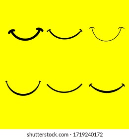 Smile Icon Vector Set. Happy Illustration Sign Collection. Laugh Symbol.
