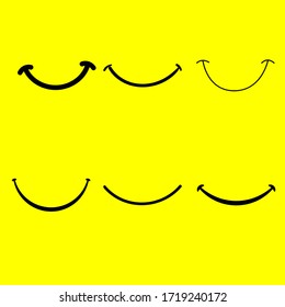 Smile icon vector set. happy illustration sign collection. laugh symbol.