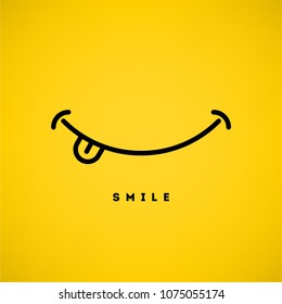 Smile icon vector template design