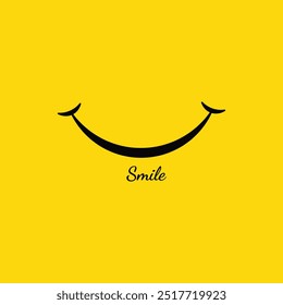 Plantilla de diseño de Plantilla de Vector de icono de sonrisa