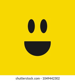 Smile icon vector template. Smile logo on yellow background. flat style trend smile logo design vector illustration