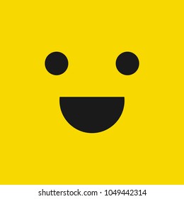 Smile icon vector template. Smile logo on yellow background. flat style trend smile logo design vector illustration