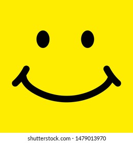 Smile icon vector template. Smile on yellow background. flat style trend smile design vector illustration