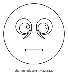 Smile icon. Vector thin line illustration of smile icon isolated on white background