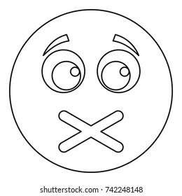 Smile icon. Vector thin line illustration of smile icon isolated on white background