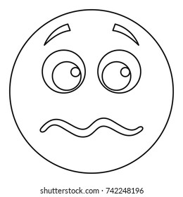 Smile icon. Vector thin line illustration of smile icon isolated on white background