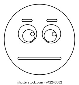 Smile icon. Vector thin line illustration of smile icon isolated on white background