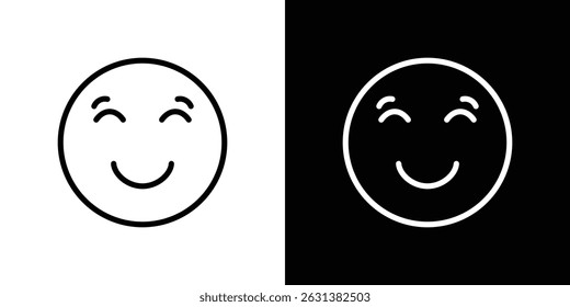 Smile icon vector for web, computer and mobile apps