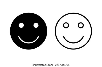 vector de icono de sonrisa para web y aplicación móvil. icono del emoticono de sonrisa. signo y símbolo de retroalimentación