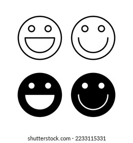 smile icon vector for web and mobile app. smile emoticon icon. feedback sign and symbol