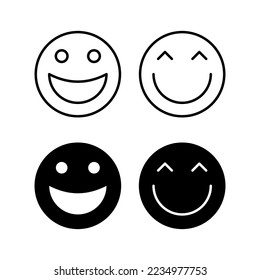 smile icon vector for web and mobile app. smile emoticon icon. feedback sign and symbol