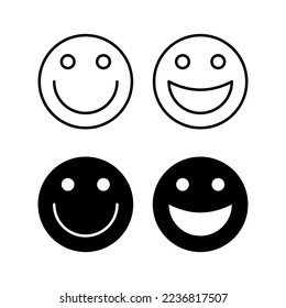 smile icon vector for web and mobile app. smile emoticon icon. feedback sign and symbol