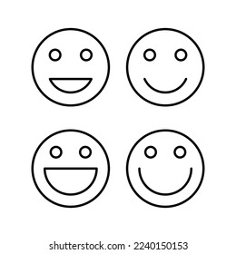 smile icon vector for web and mobile app. smile emoticon icon. feedback sign and symbol