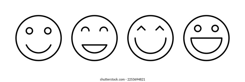 smile icon vector for web and mobile app. smile emoticon icon. feedback sign and symbol