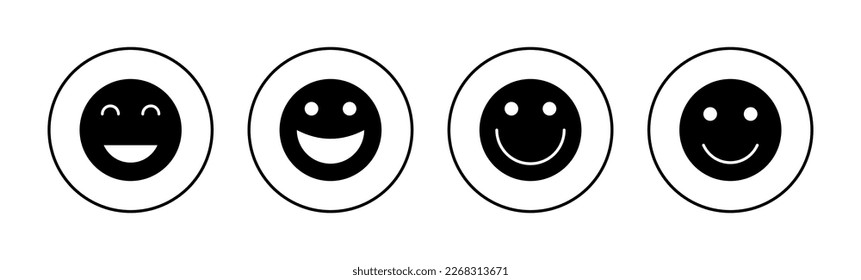 smile icon vector for web and mobile app. smile emoticon icon. feedback sign and symbol