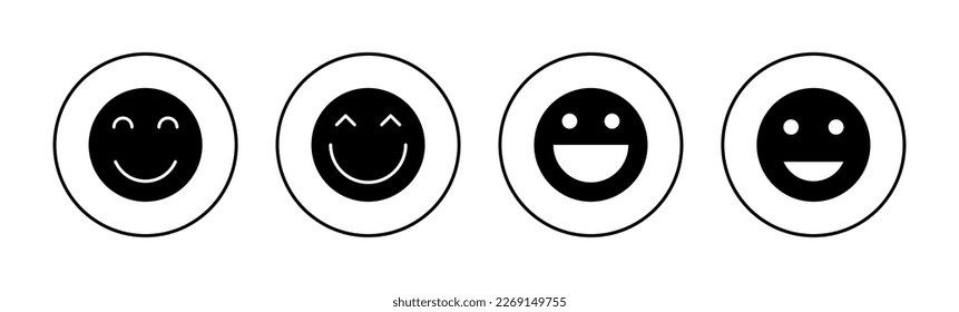 smile icon vector for web and mobile app. smile emoticon icon. feedback sign and symbol