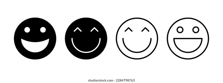 smile icon vector for web and mobile app. smile emoticon icon. feedback sign and symbol