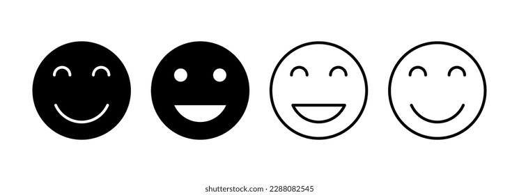 smile icon vector for web and mobile app. smile emoticon icon. feedback sign and symbol