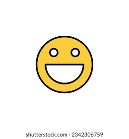 vector de icono de sonrisa para web y aplicación móvil. icono del emoticono de sonrisa. signo y símbolo de retroalimentación
