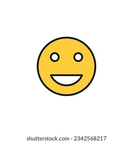vector de icono de sonrisa para web y aplicación móvil. icono del emoticono de sonrisa. signo y símbolo de retroalimentación