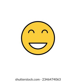 vector de icono de sonrisa para web y aplicación móvil. icono del emoticono de sonrisa. signo y símbolo de retroalimentación