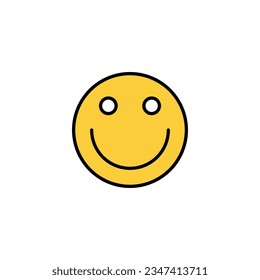 vector de icono de sonrisa para web y aplicación móvil. icono del emoticono de sonrisa. signo y símbolo de retroalimentación