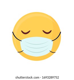 Smile Icon Wearing Medical Mask