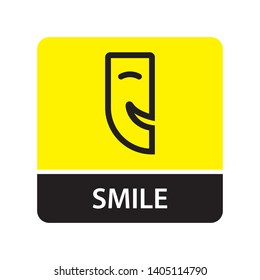 Smile icon for web and mobile